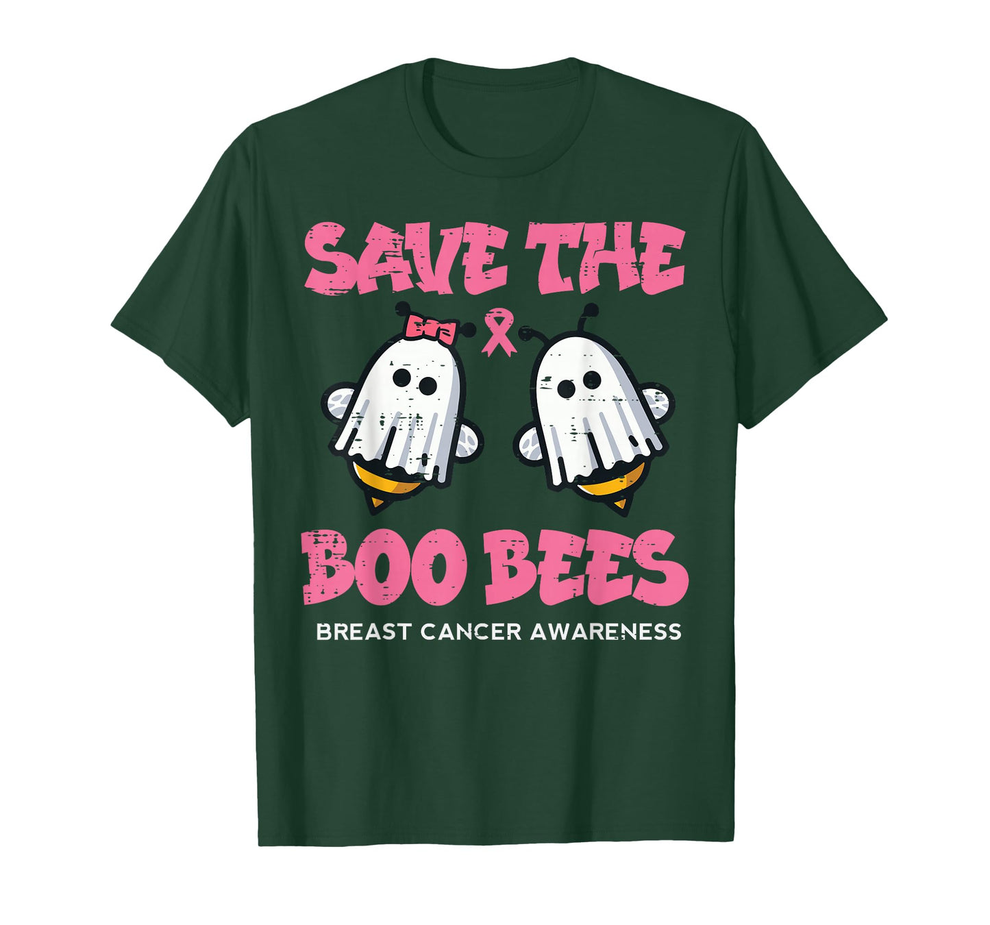 Save The Boo Ghost Bees Breast Cancer Awareness Women Men T-Shirt