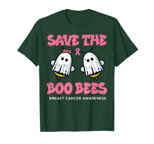 Save The Boo Ghost Bees Breast Cancer Awareness Women Men T-Shirt
