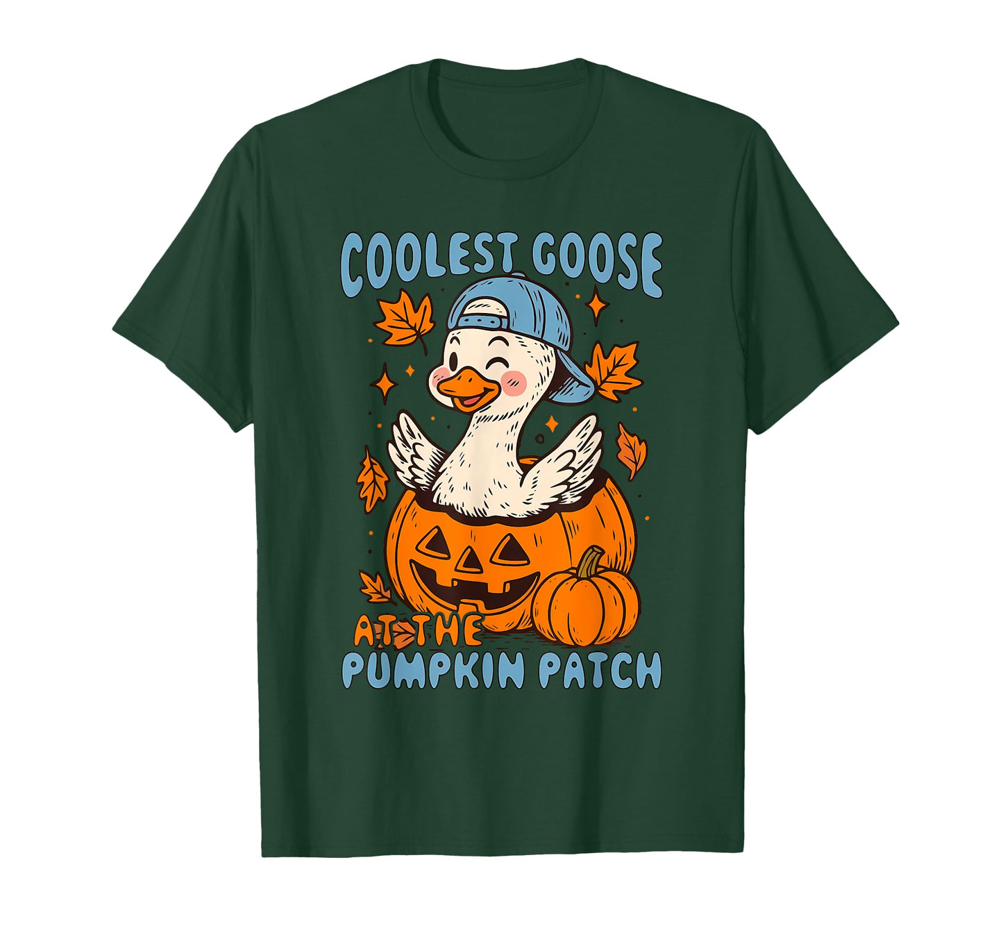 Coolest Goose at The Patch, Fall Goose Pumpkin Patch Toddler T-Shirt