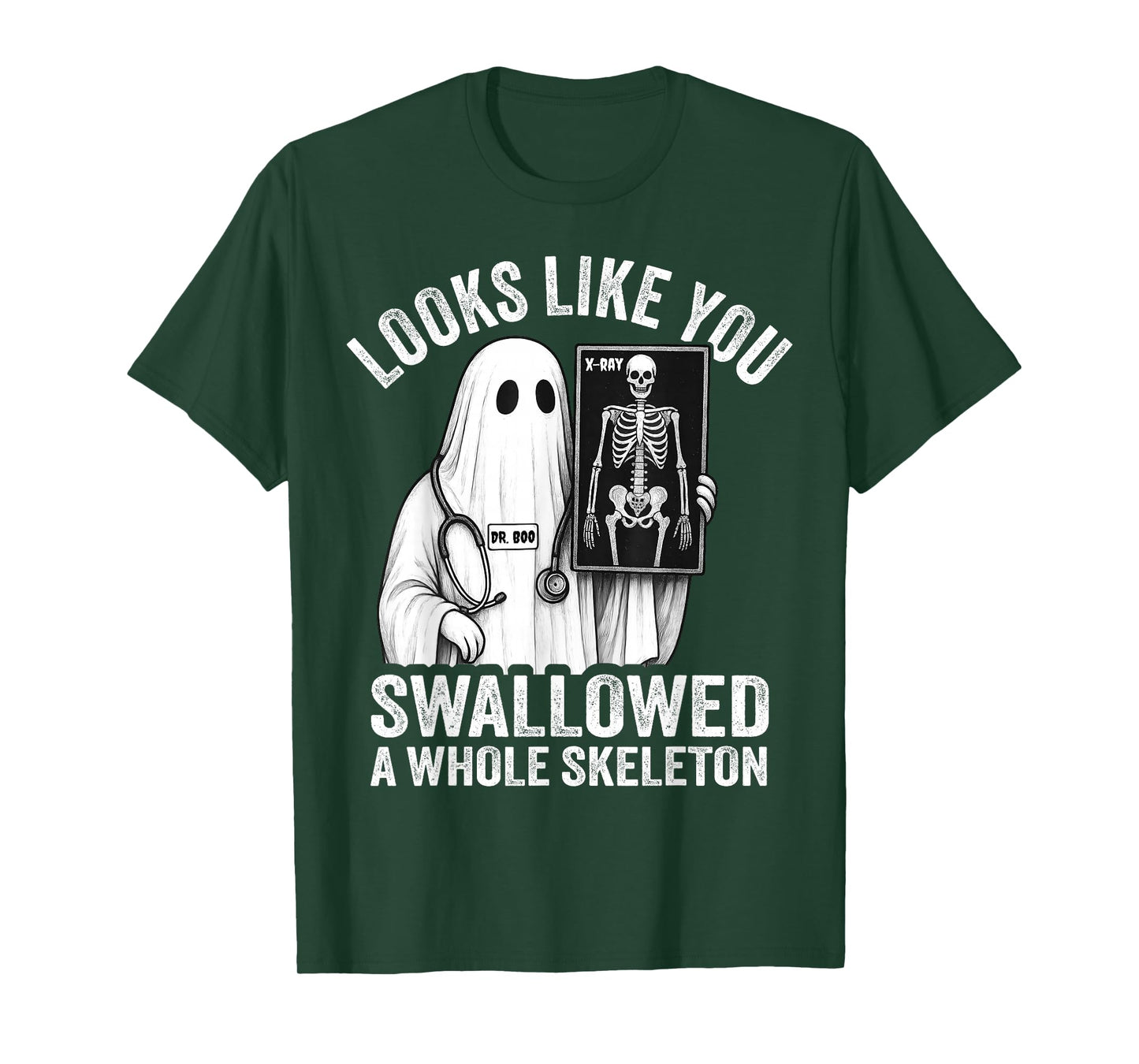 Funny Ghost Doctor X-Ray Technician Halloween Medical Nurse T-Shirt