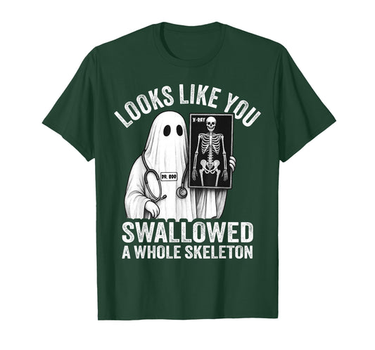 Funny Ghost Doctor X-Ray Technician Halloween Medical Nurse T-Shirt