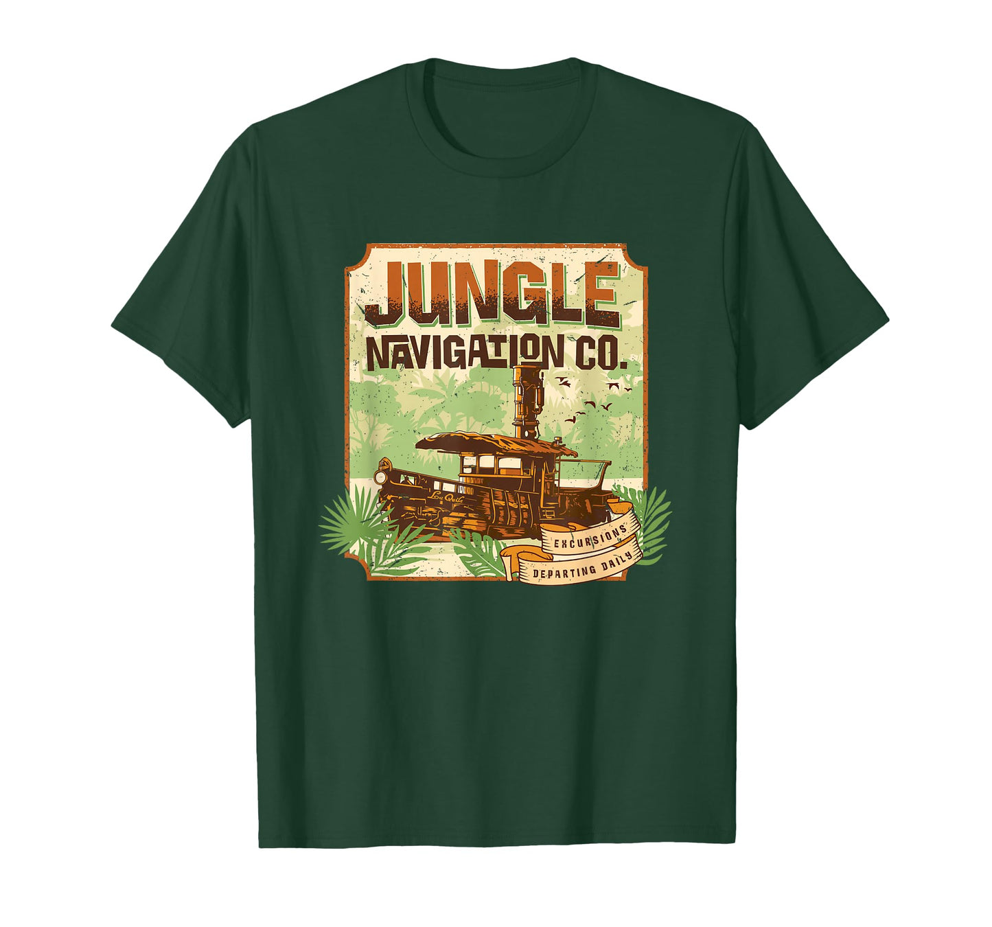Disney Jungle Cruise Excursions Departing Daily T-Shirt Small