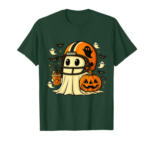 Ghost Ready for Football, Halloween and Pumpkin Patch Season T-Shirt