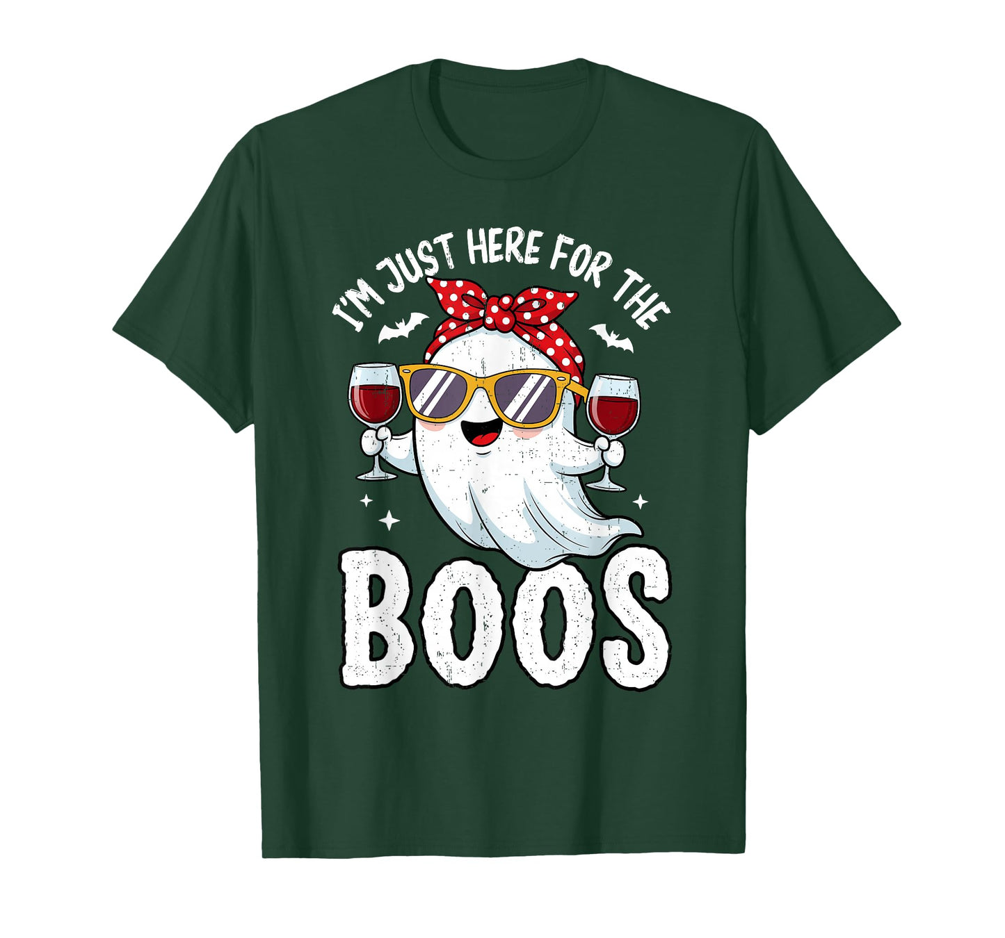 I'm Just Here for The Boos Funny Ghost Funny Halloween Women T-Shirt