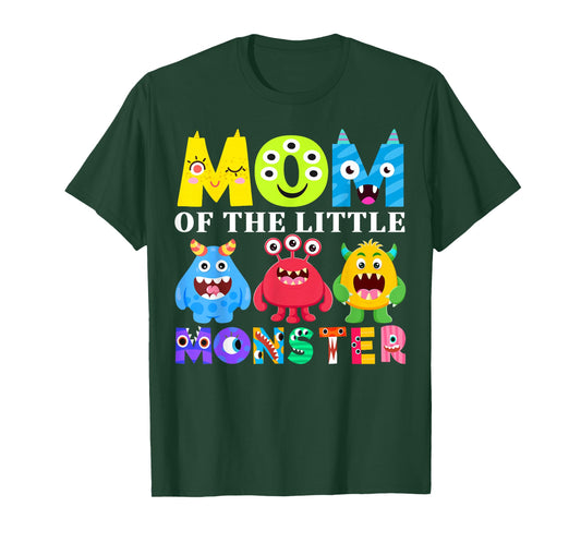 Mom Little Monster Kids 1st Birthday Party Family Monster T-Shirt