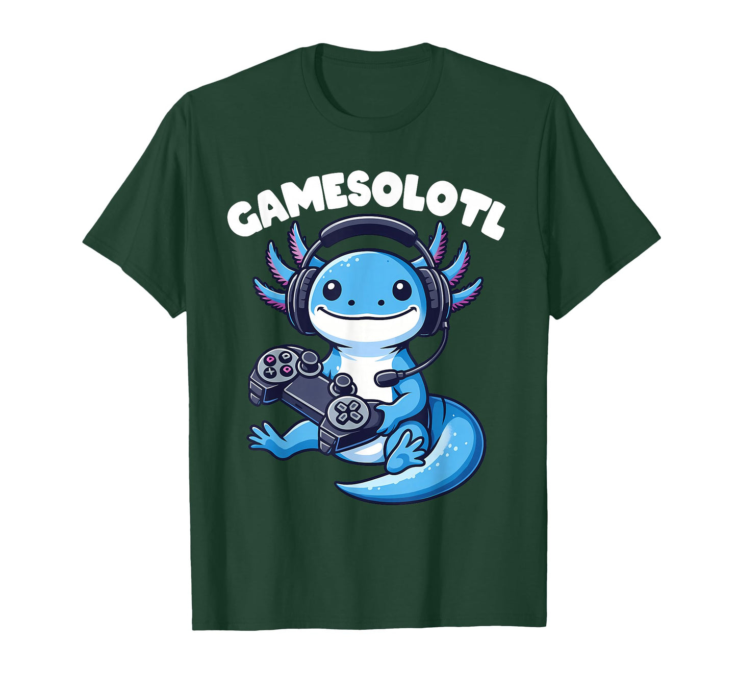 Gamesolotl Axolotl Video Gamer Kawaii Anime Gifts Boys Teens T-Shirt