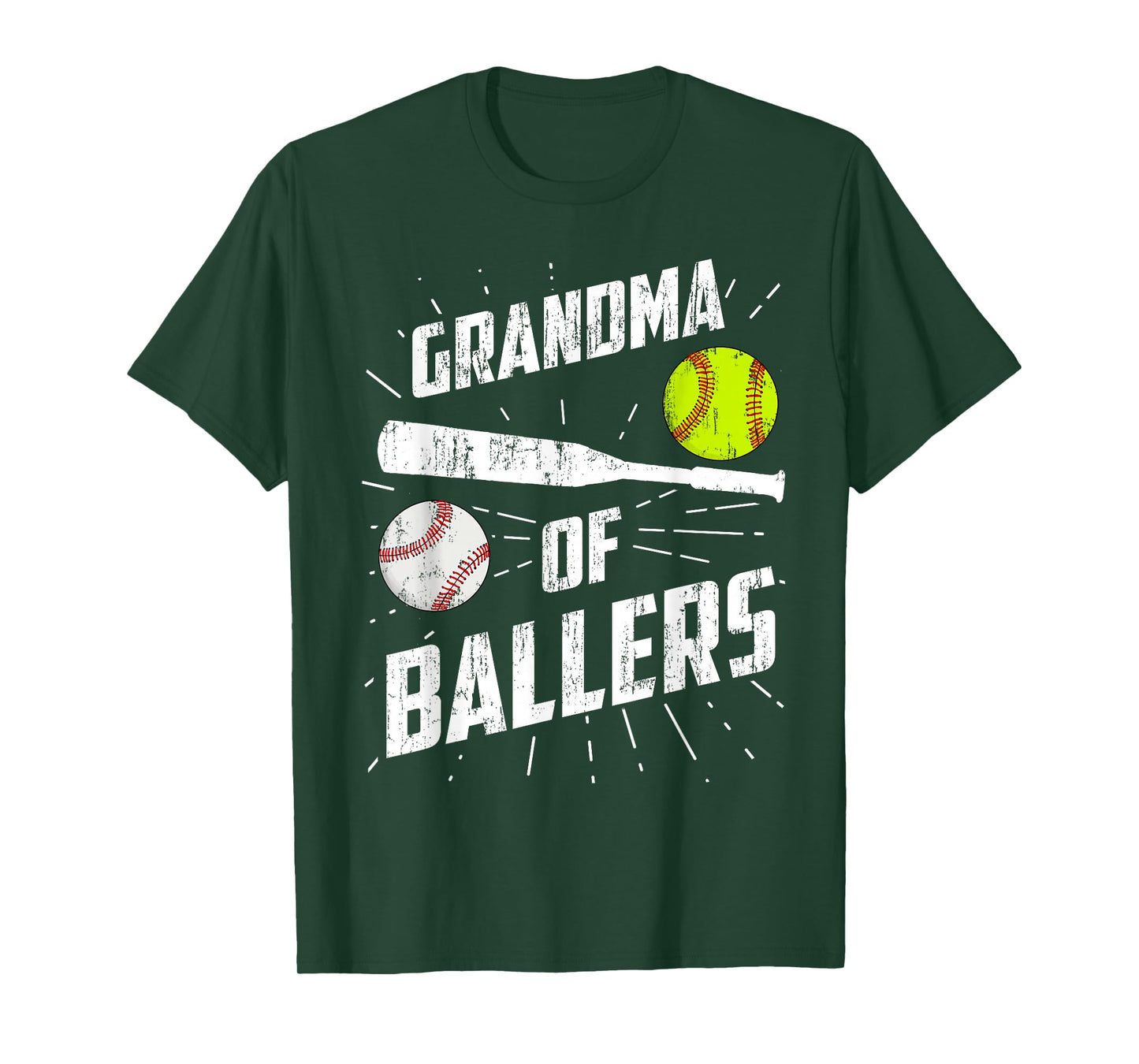 Grandma Of Ballers Funny Baseball Softball Mothers Day Gift T-Shirt