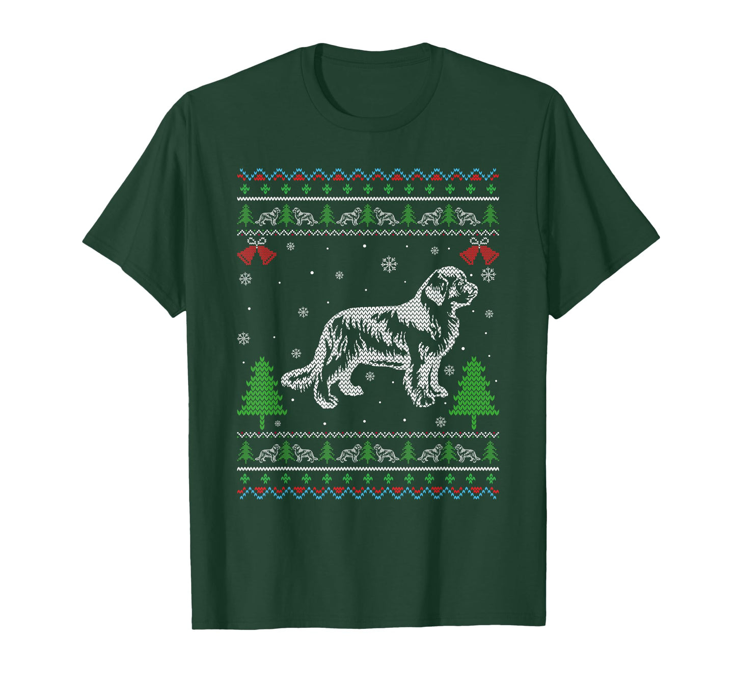 Ugly Xmas Design Newfoundland Dog Ugly Christmas Sweater T-Shirt for Men Women Kids