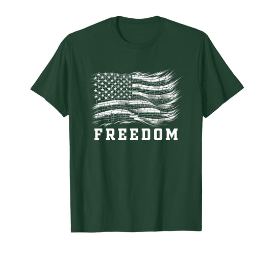 Freedom T Shirt American Pride USA Flag Graphic Freedom T-Shirt