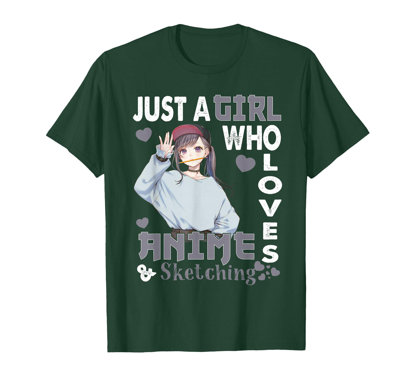 Japanese Anime Drawing Gifts Just A Girl Who Loves Sketching T-Shirt