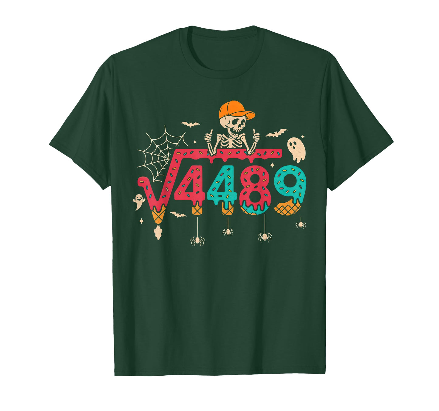 HUGvyn Square Root 4489 Math Teacher Funny 67 Meme Halloween T-Shirt