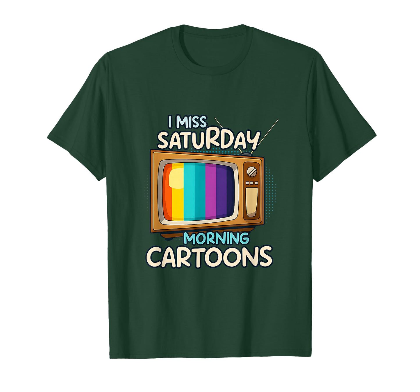 I Miss Saturday Morning Cartoons Old School Retro TVs Anime T-Shirt