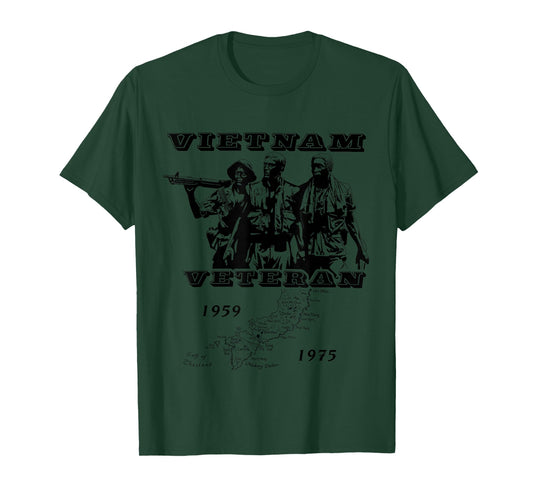 Patriotic Soldier Vietnam Veteran Vintage Veterans Day Tee T-Shirt