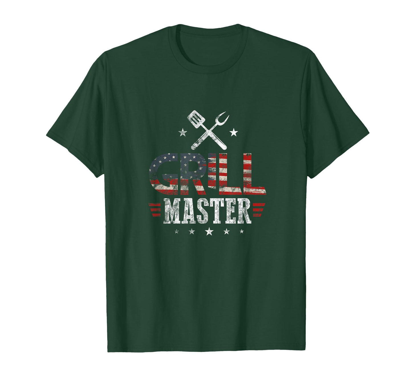Grill Master USA Flag Patriotic Barbeque BBQ 4th of July T-Shirt