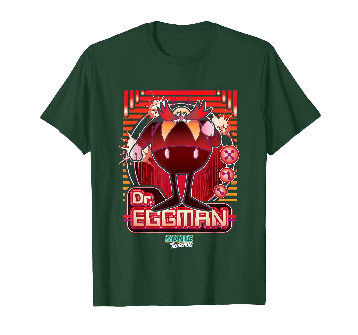 Sonic The Hedgehog Dr. Eggman Furious Portrait Retro T-Shirt