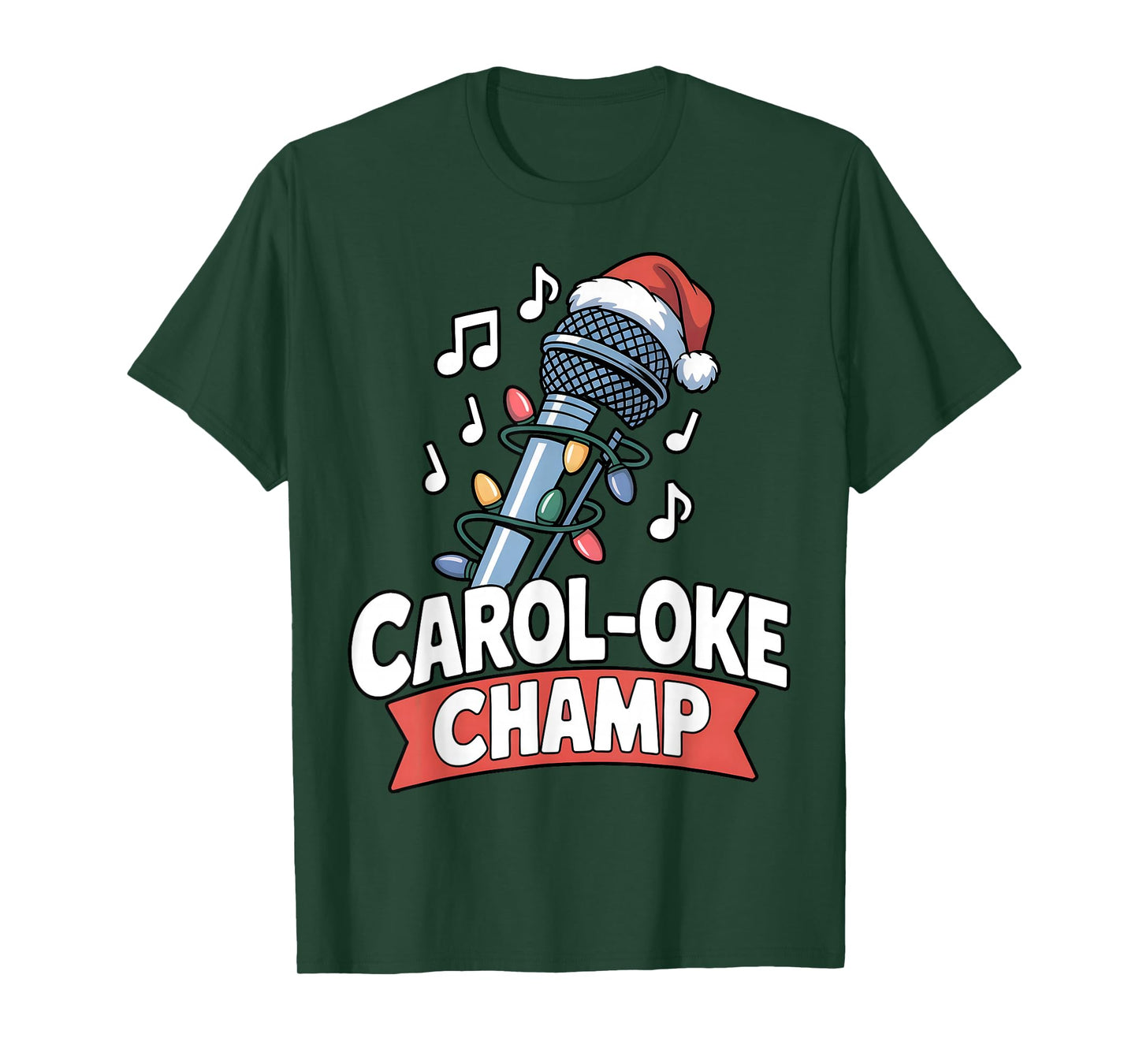 Carol-Oke Champ Funny Karaoke Christmas Singer Holiday T-Shirt