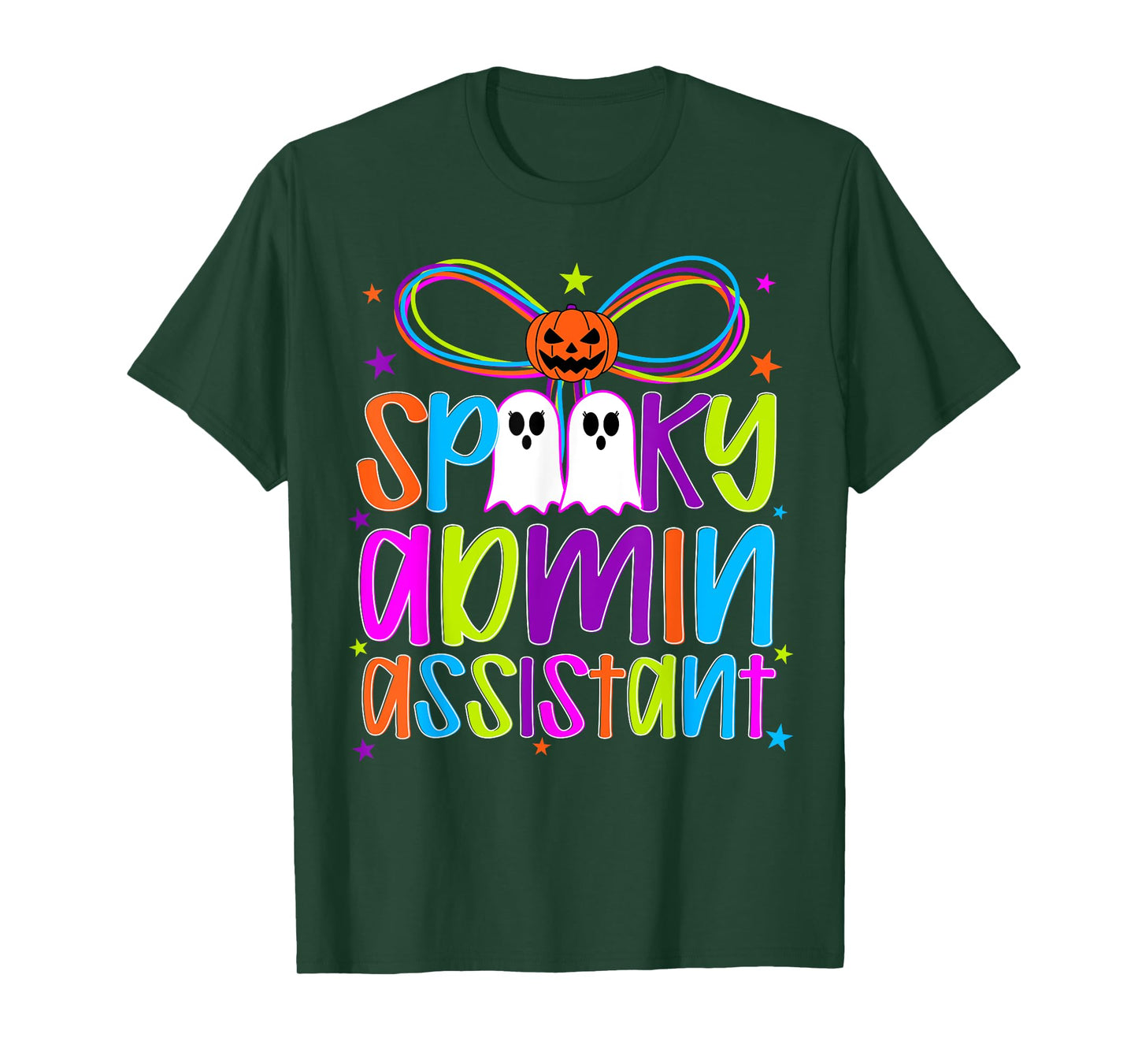 Spooky Admin Assistant Halloween Admin Assistant Preppy T-Shirt