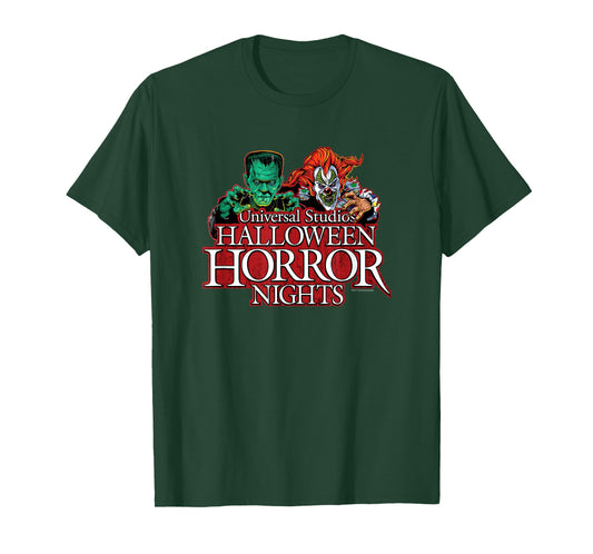 Halloween Horror Nights Frankenstein and Jack The Clown T-Shirt