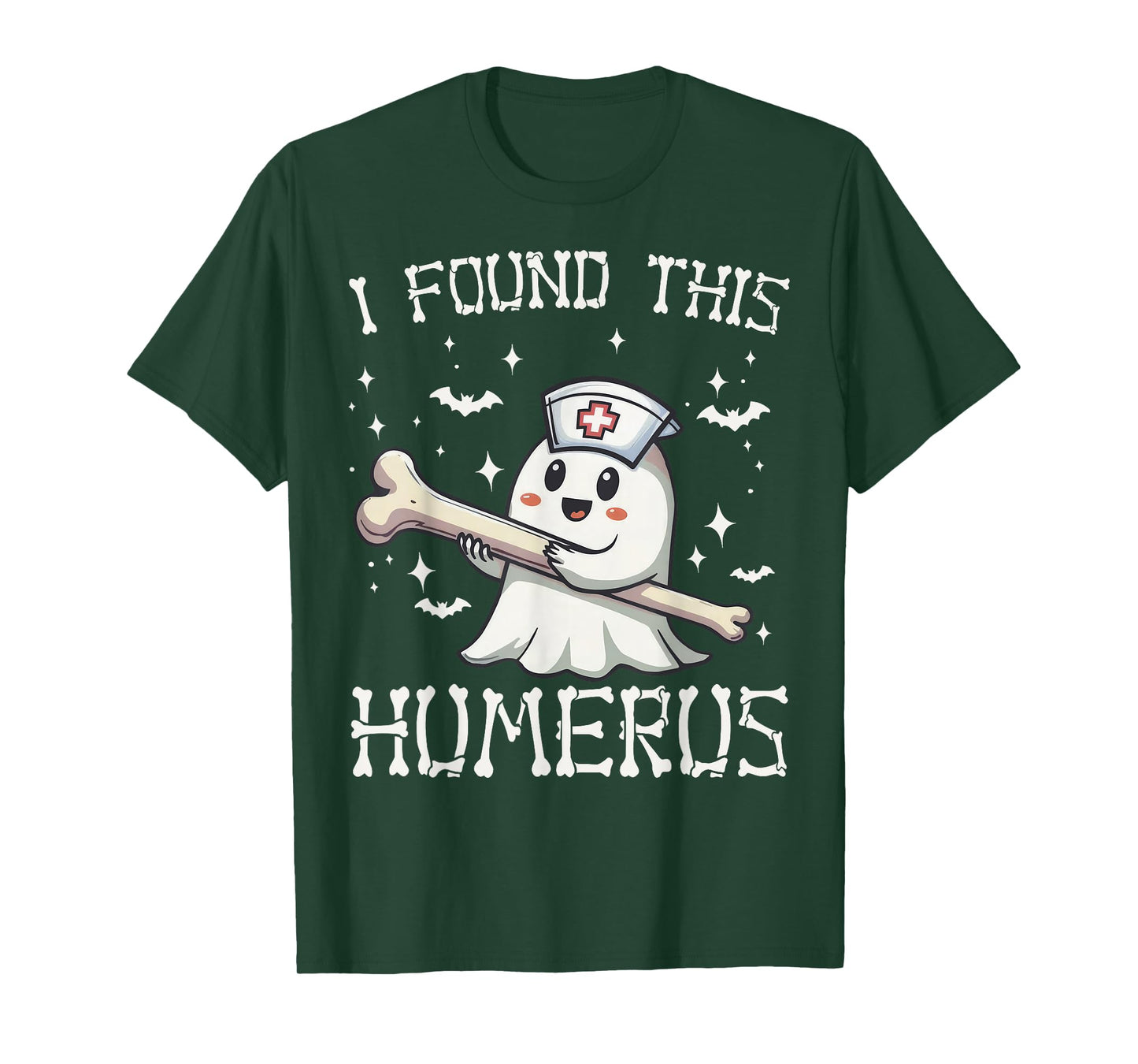 I Found This Humerus Halloween Nurse Ghost Funny Saying T-Shirt