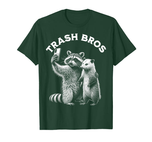 Opossum Racoon Trash Bros Selfie Funny Meme Possum Graphic T-Shirt