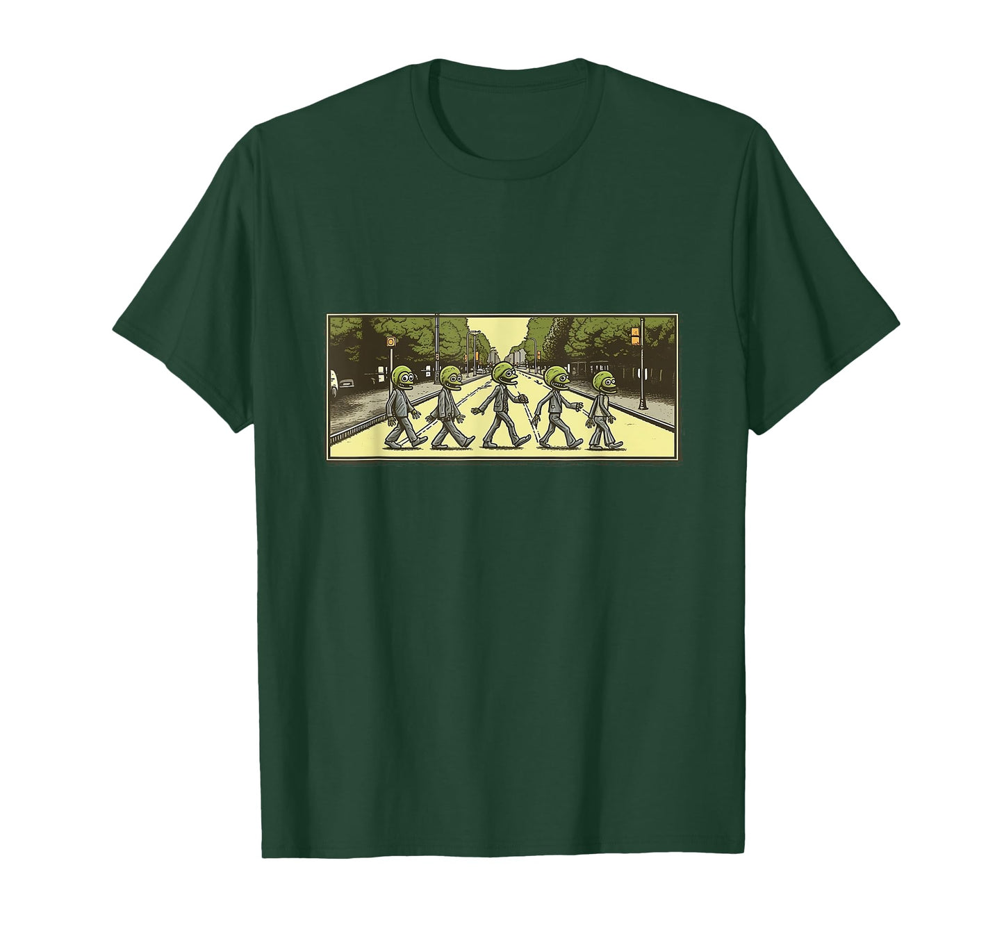 5 Aliens Crossing Abby Road T-Shirt
