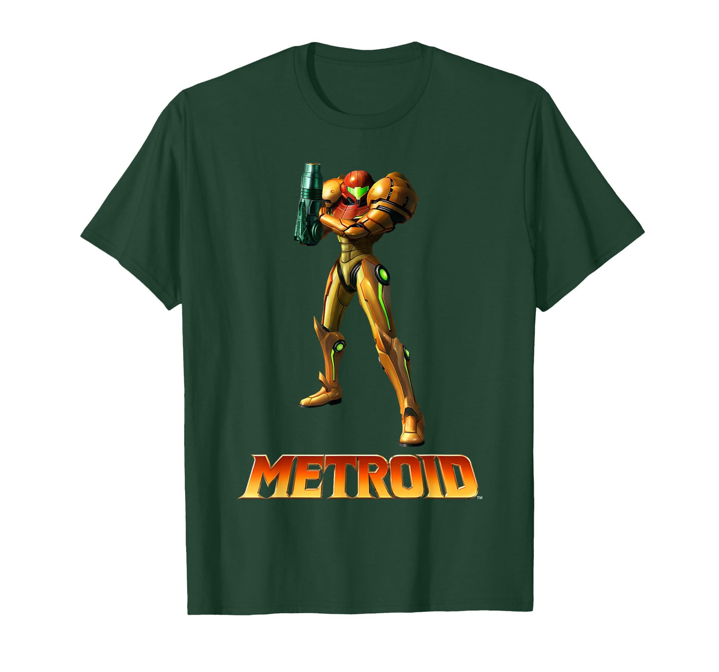 Metroid Samus Aran Full Body Armor Epic Portrait T-Shirt