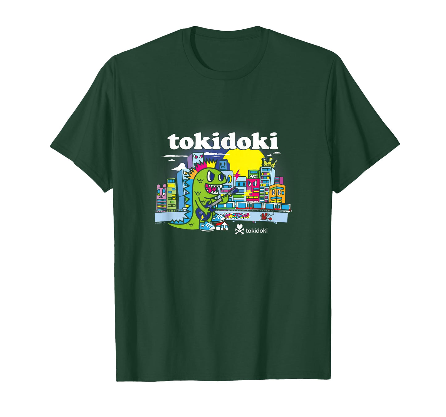 Tokidoki Punk Kaiju Rocking Around The City Retro T-Shirt