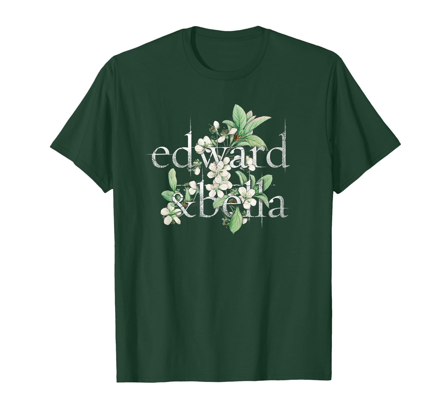 Twilight Saga Edward and Bella Flowers Front and Back Movie T-Shirt
