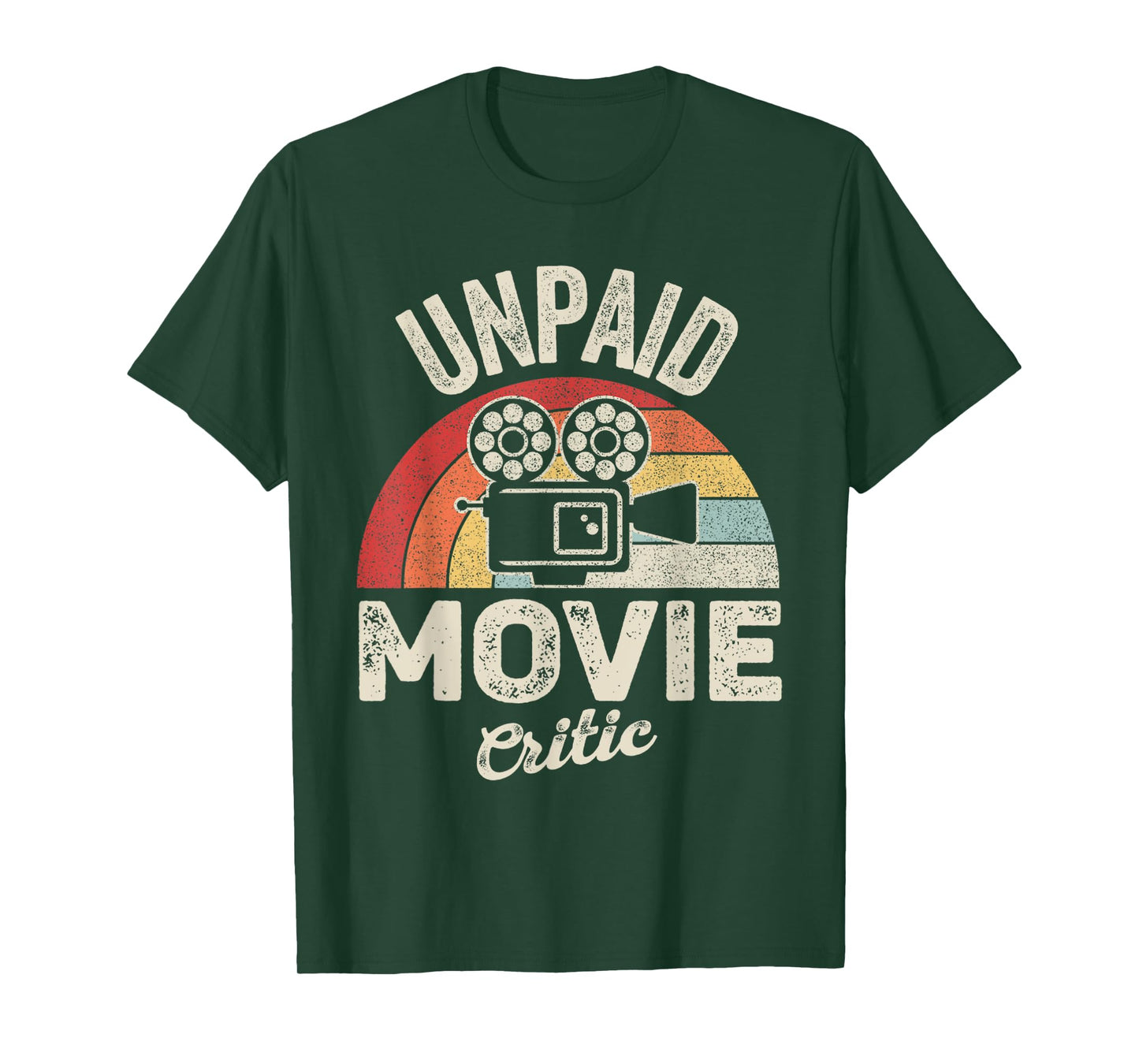 Unpaid Movie Critic Retro Vintage Film Cinema Motion Picture T-Shirt