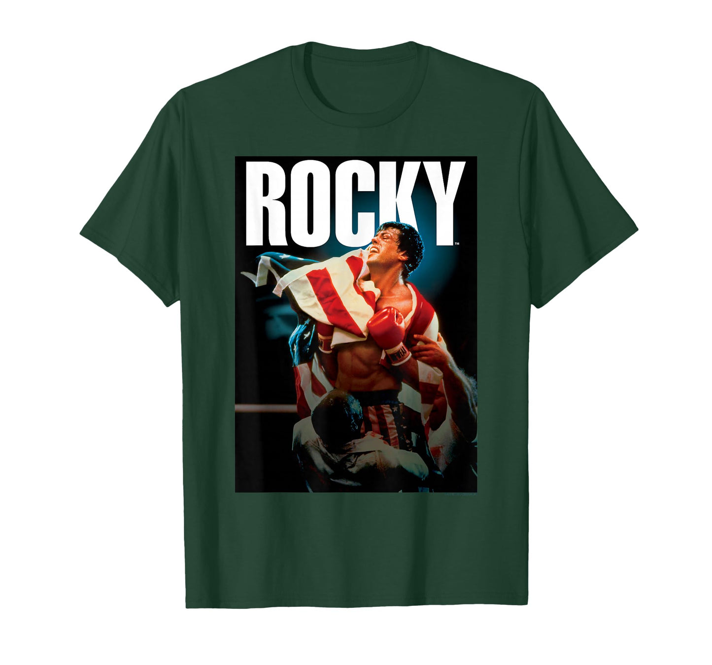 Rocky IV American Flag Portrait T-Shirt Small