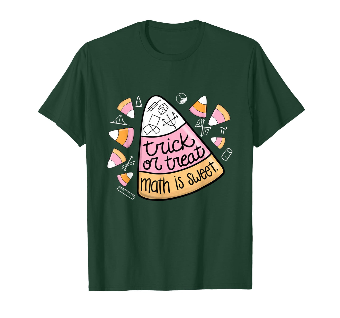 Trick or Treat Halloween Math is Sweet Candy Corn Funny T-Shirt