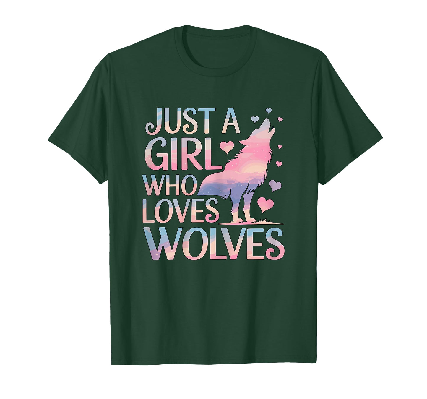 Just a Girl Who Loves Wolves Wolf T-Shirt