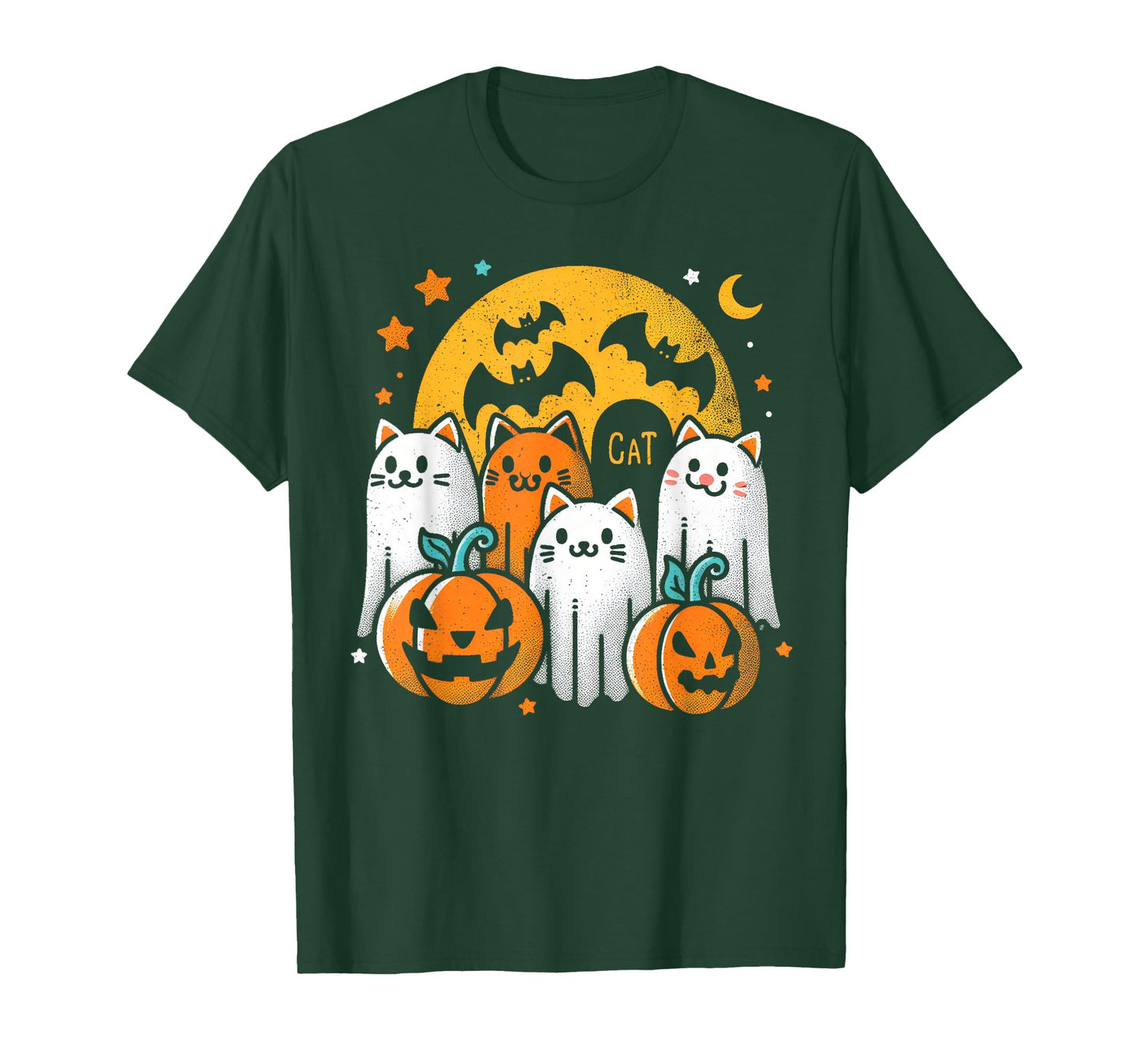 Halloween Black Cats Ghosts Costume Women Girls Kids Toddler T-Shirt