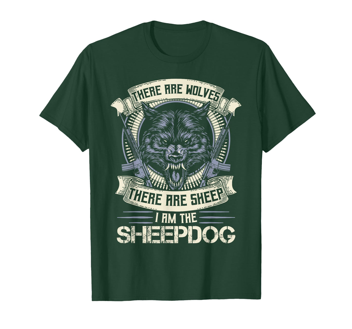 Wolf Biker Shirt Motorcycle I Am The Sheepdog Police