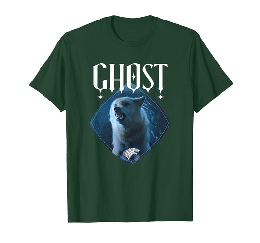 Game Of Thrones Ghost Stark Direwolf Center Portrait Badge T-Shirt