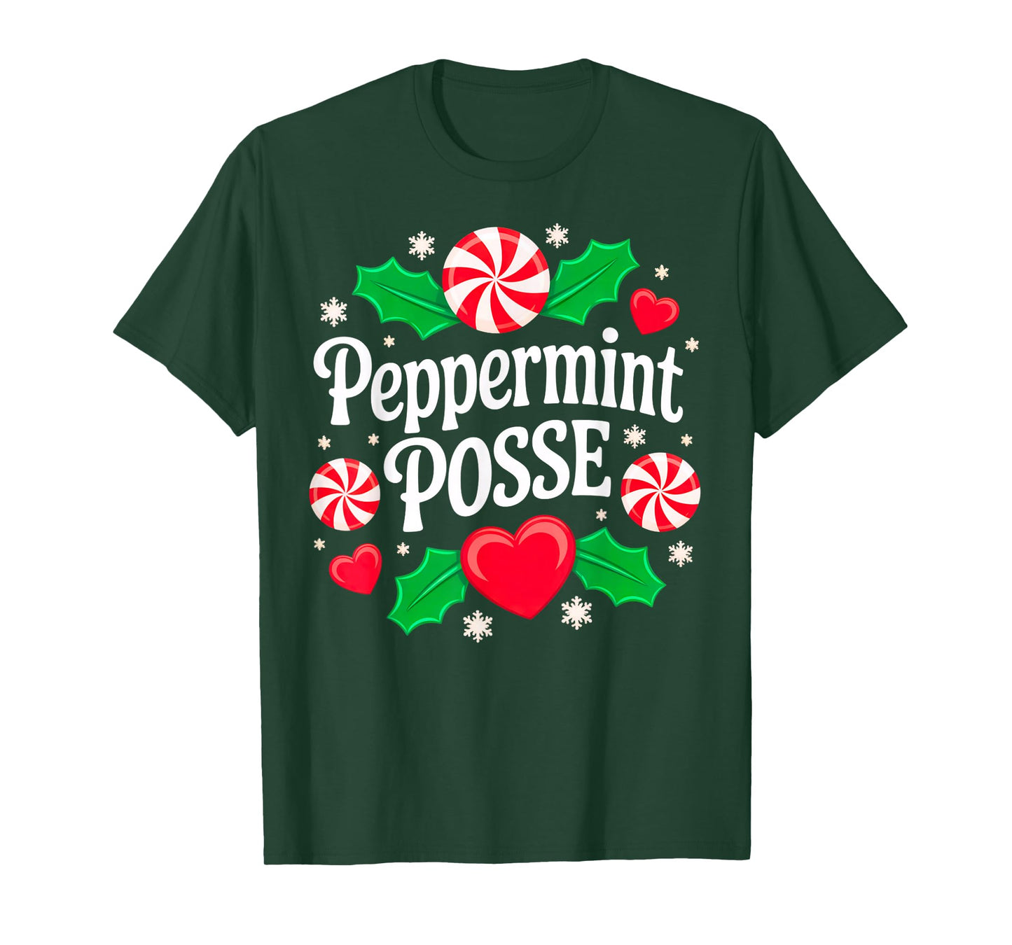 Funny Peppermint Posse Christmas Candy T-Shirt