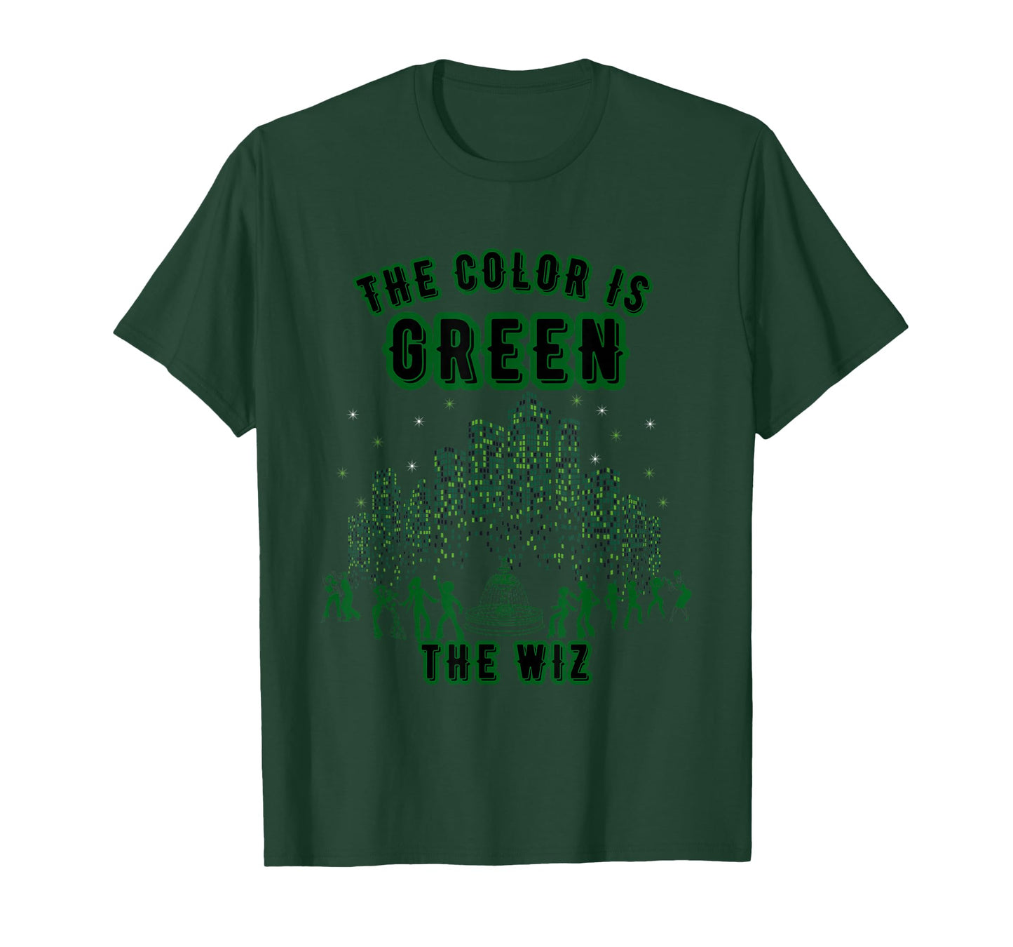 The Color is Green - The-Wiz Retro Graphic Casual T-Shirt
