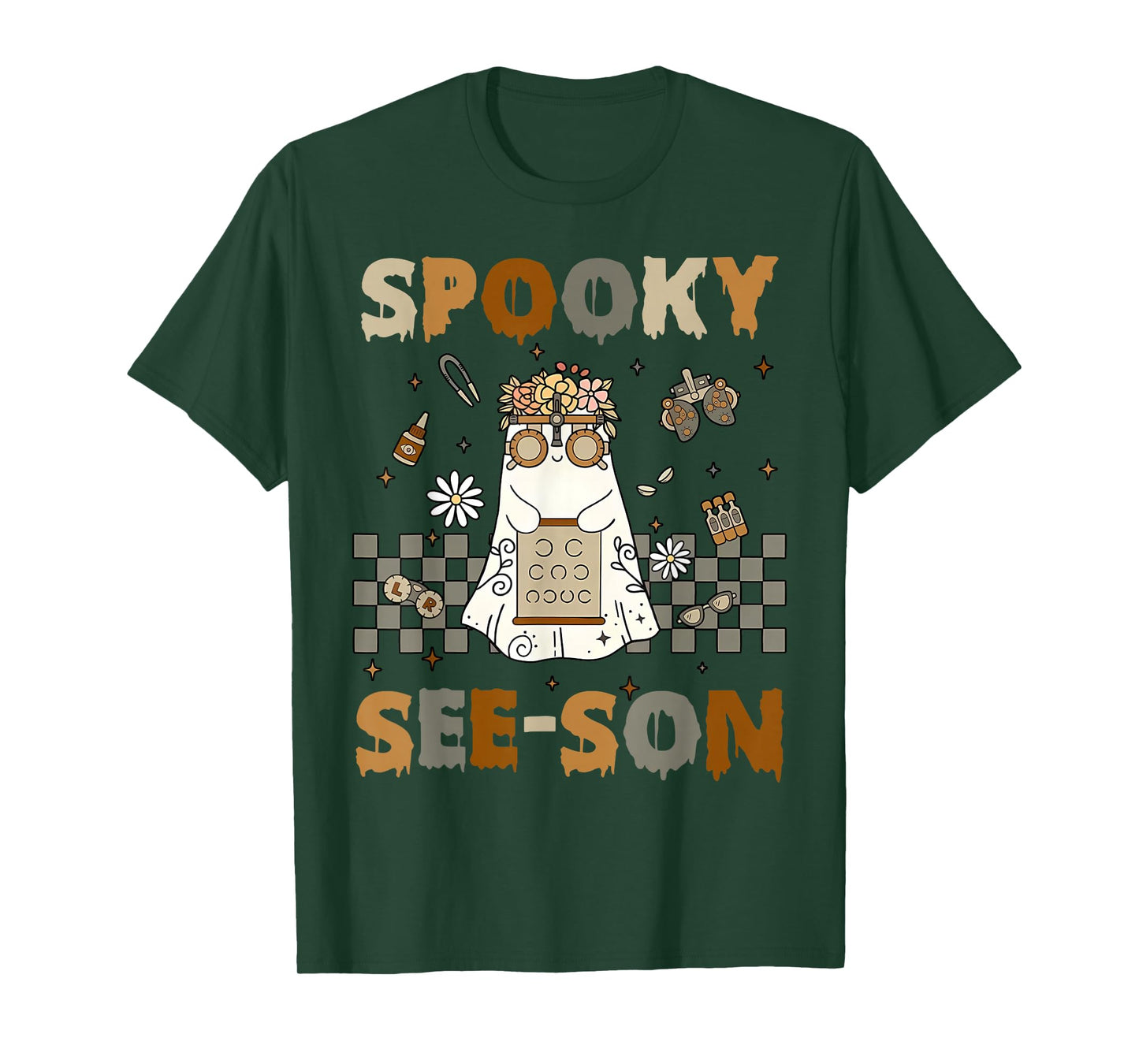 Spooky See-Son Optometrist Ghost Optometry Halloween Fall T-Shirt