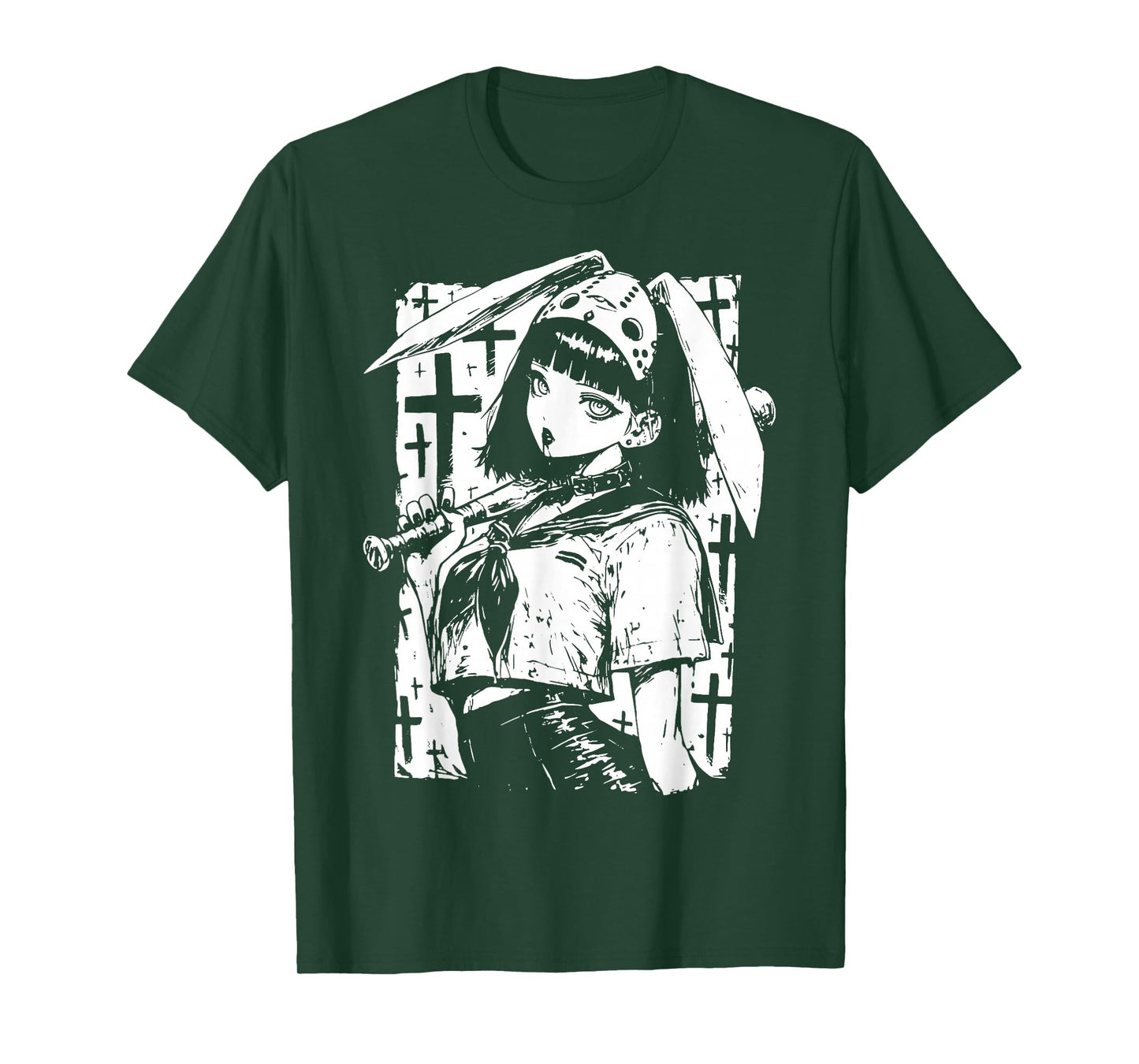 Creepy Horror Bunny Girl Anime Manga Alt Kawaii Harajuku T-Shirt
