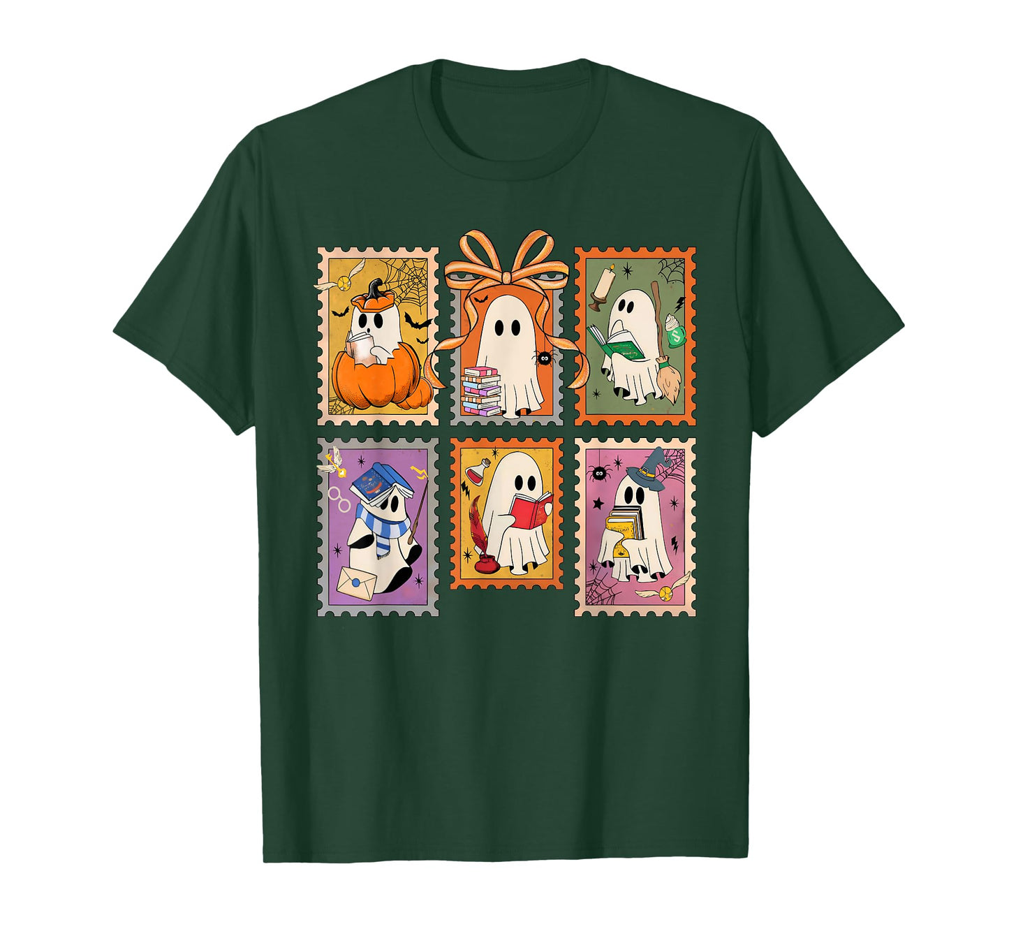 Spooky Teacher Halloween Ghost Coquette Bow Trick Or Teach T-Shirt
