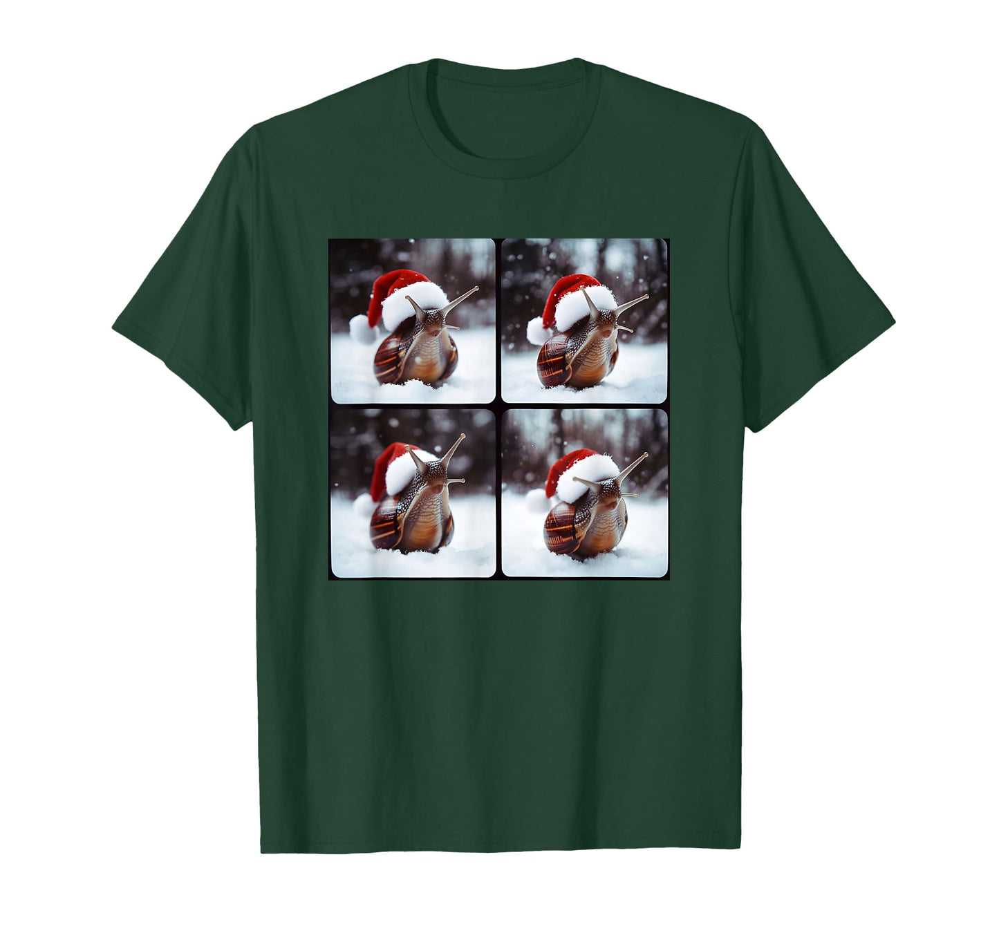 Funny Gastropod Christmas Snail Santa T-Shirt