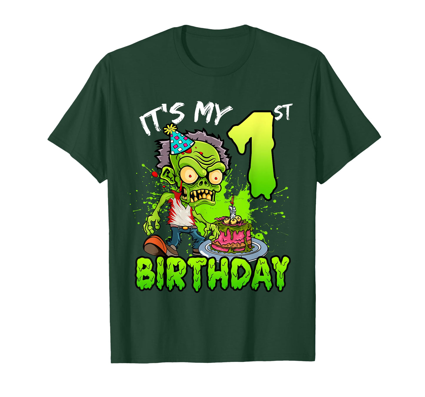 It's My 1st Birthday Zombie Lover 1 Year Old Boys Girls T-Shirt