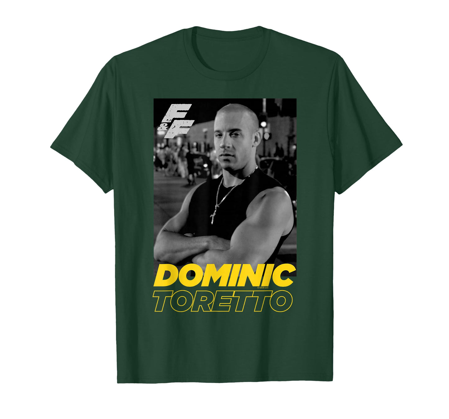 Fast & Furious Dominic Toretto Portrait Logo T-Shirt Small