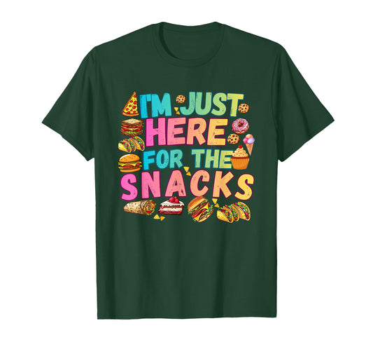 I’m Just Here for The Snacks Foodie Food Lover Humor Kids T-Shirt