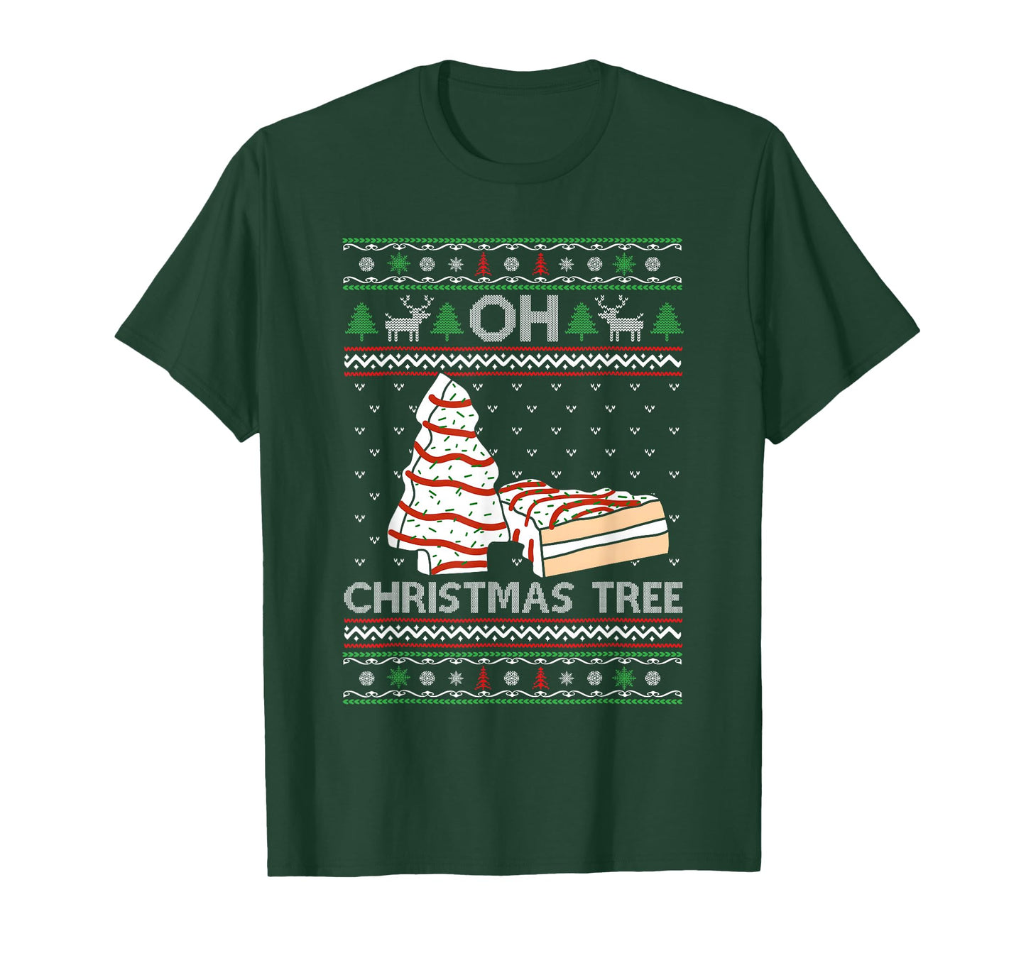 Oh Christmas Tree Cakes Debbie Becky Jen Cake Lovers Xmas T-Shirt