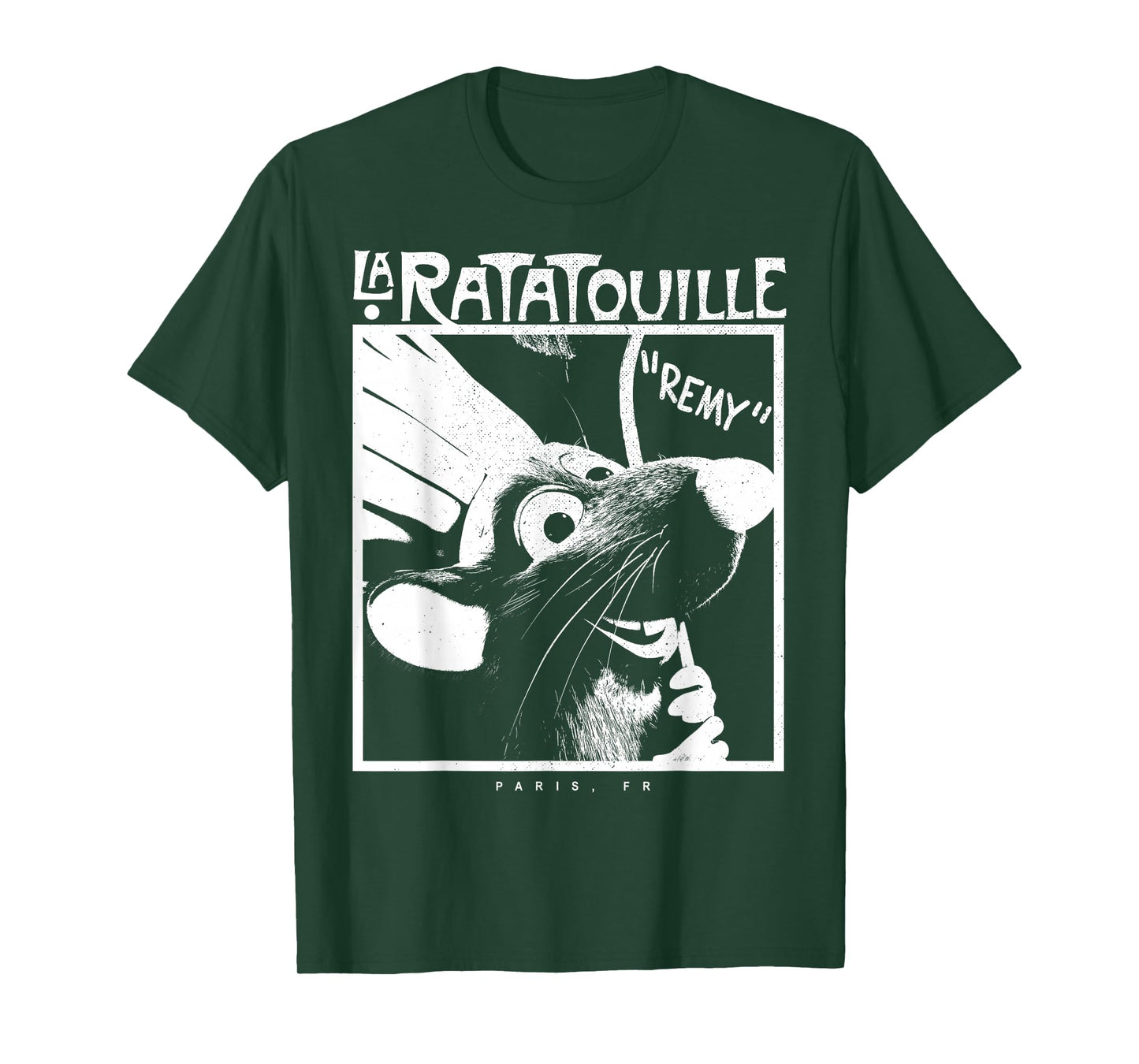Disney Pixar Ratatouille Chef Remy Faded Silhouette Poster T-Shirt