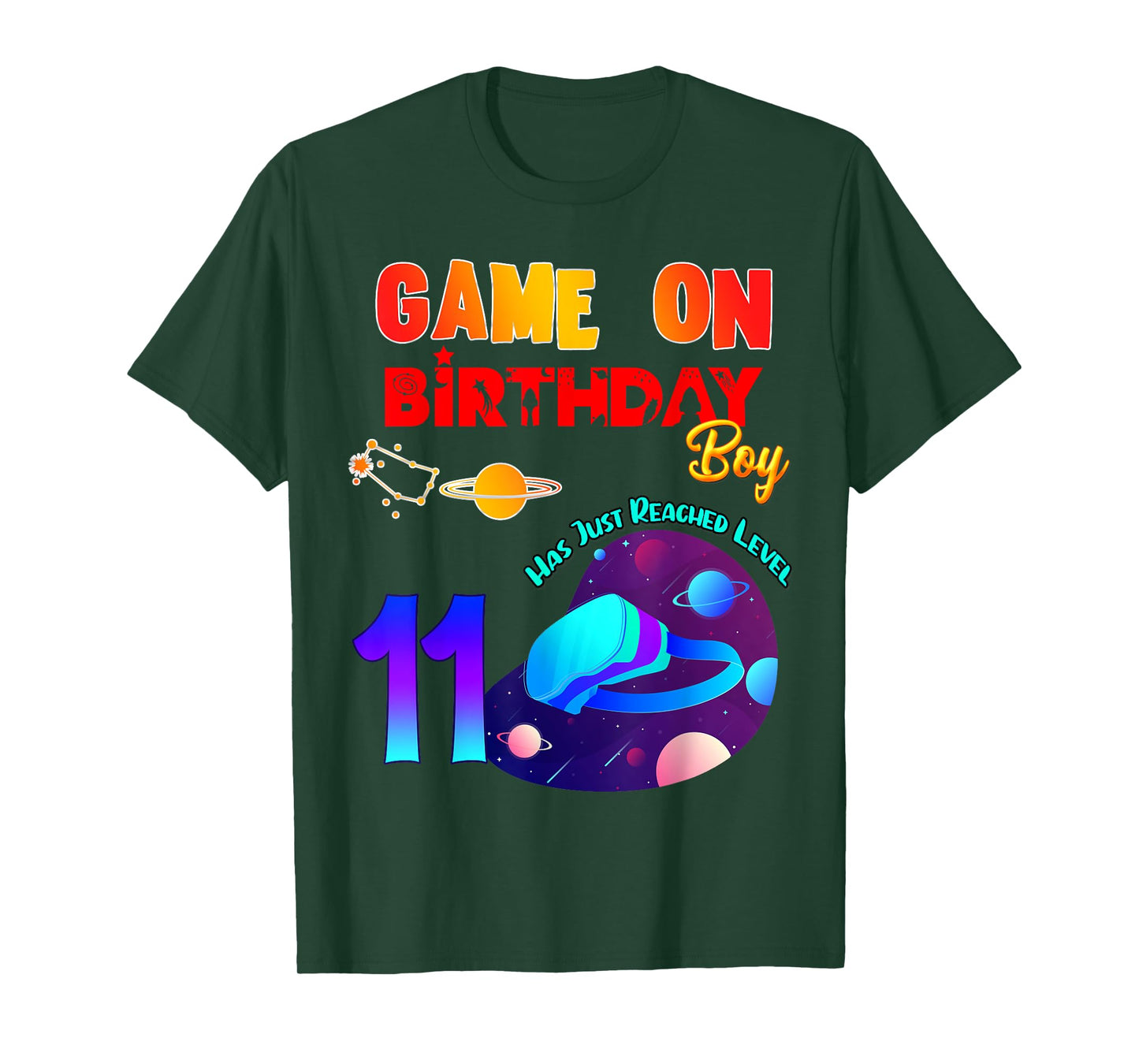 VR Virtual Reality Game On 11 Birthday Party Matching Outfit T-Shirt