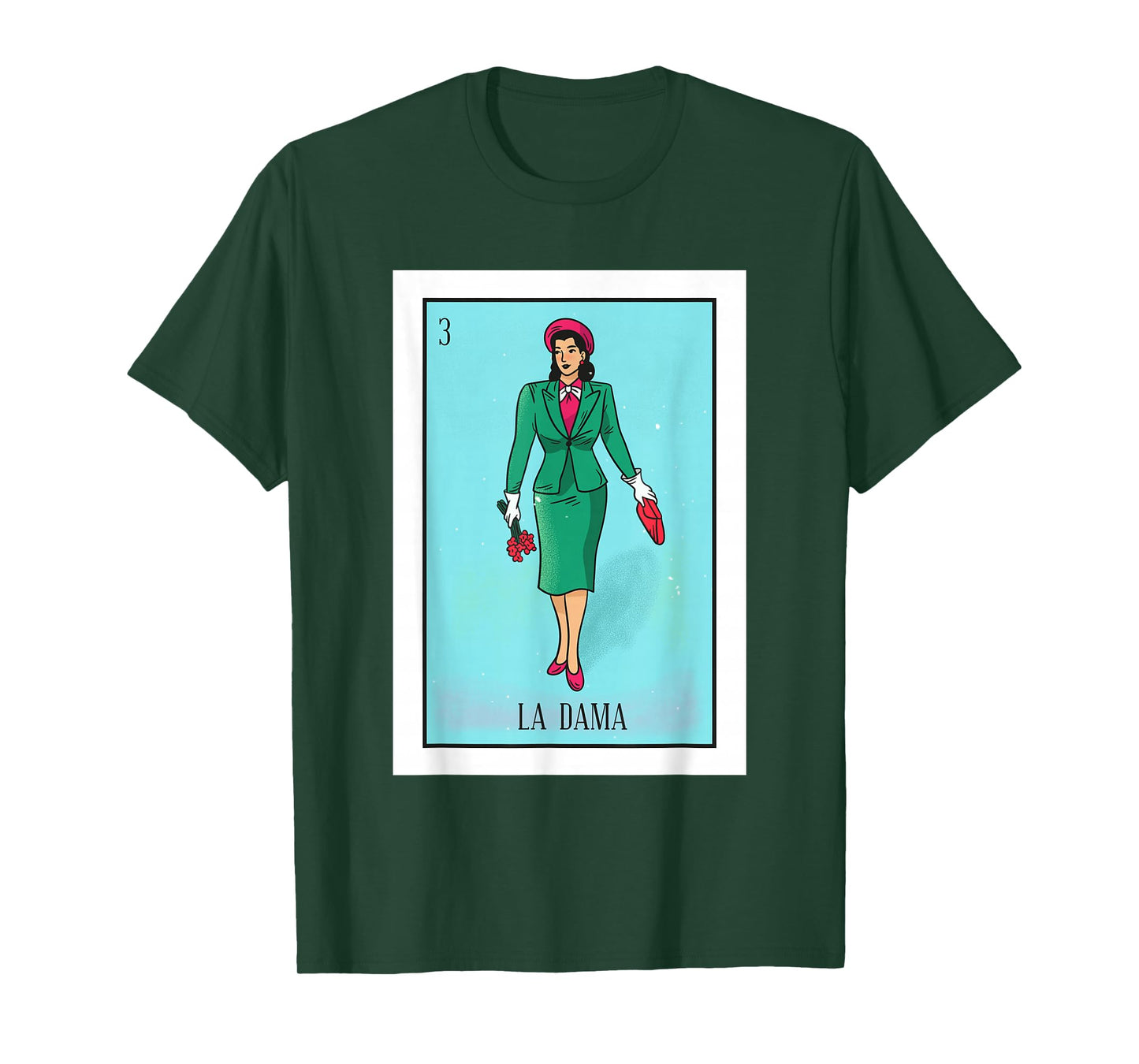 La Lady Lottery Gift La Donna Mexican Card Lottery T-Shirt