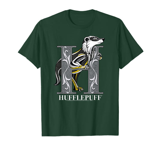 Harry Potter Mosaic Hufflepuff with Badger T-Shirt Small