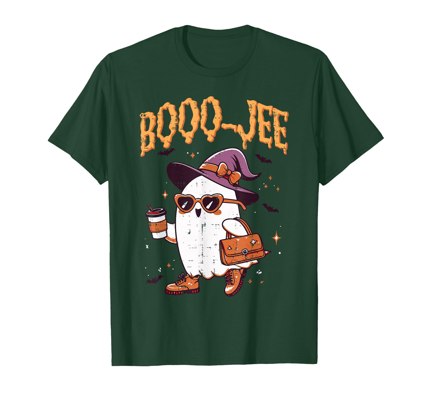 Halloween Ghost Witch Boojee Bougie Costume Women Girls Kids T-Shirt